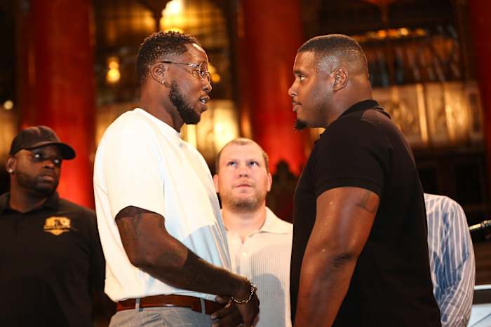 Savage, Moore clash at Fox Theatre ahead of boxing showdown