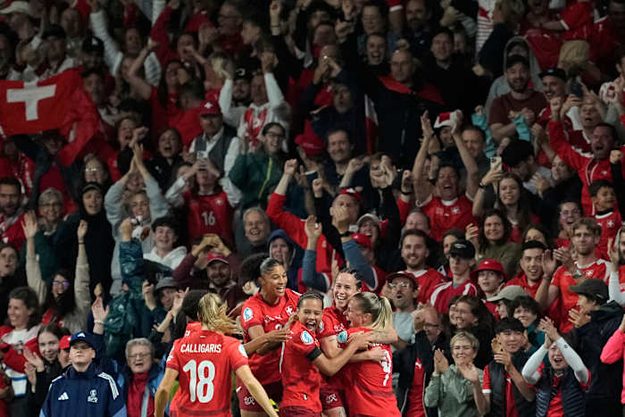 Euro 2025: Host Switzerland's late goals secure 2-0 win over Iceland