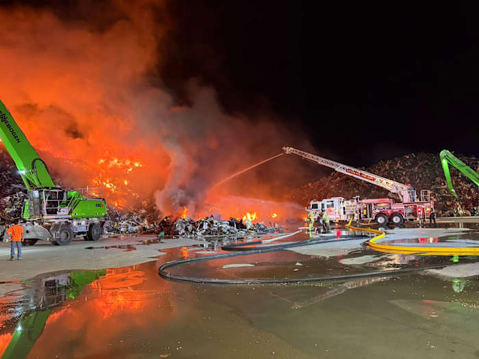 Shelter-in-place issued for residents near recycling plant fire in Dayton