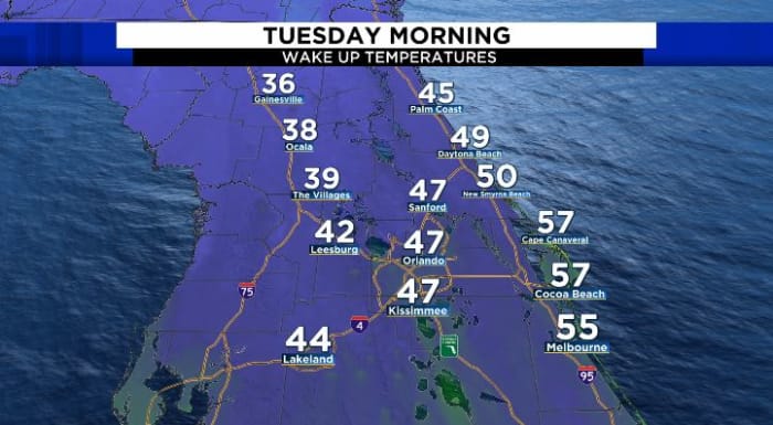 Emergency cold weather shelters to open as temperatures fall in Central Florida