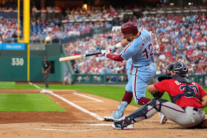 Phillies' Kyle Schwarber Hits 4 Homers, Leads NL with 49