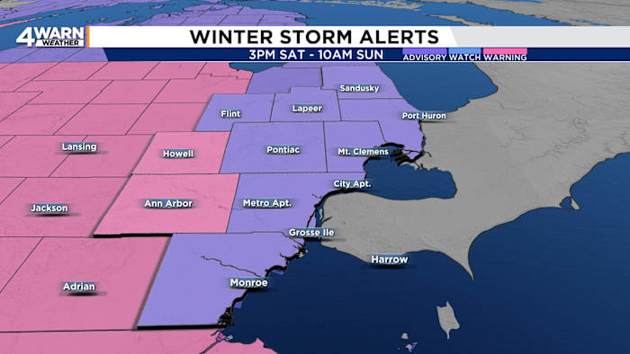 Winter storm hitting Metro Detroit during holiday travel weekend: what to expect