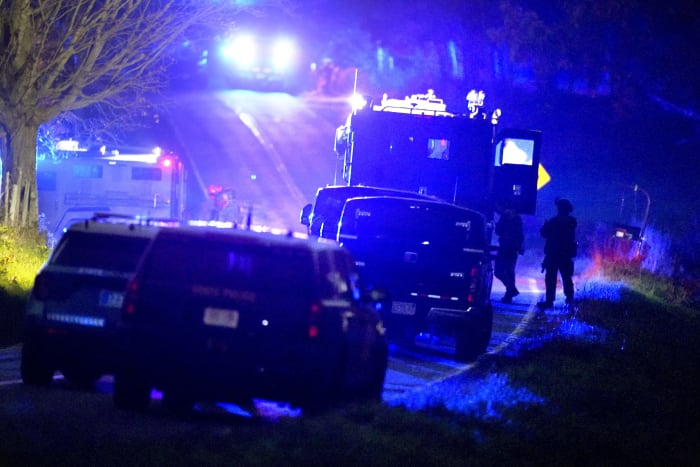 Amid massive search for mass killing suspect, Maine residents remain behind locked doors