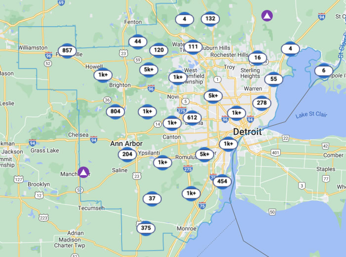 DTE Energy outages: 47K without power Thursday after Metro Detroit storms