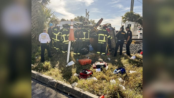 Several injured, including child, after Brightline train strikes vehicle in Melbourne, police say