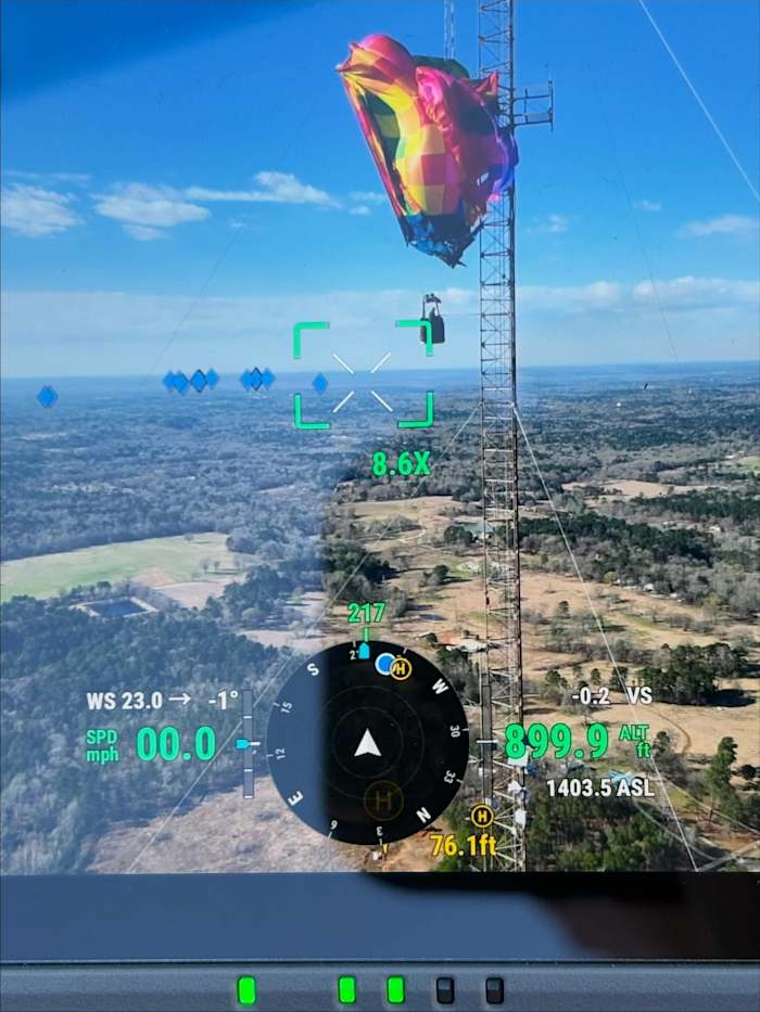 ‘Not an everyday rescue’: Man, woman rescued after hot air balloon strikes East Texas cell tower