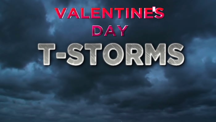 TIMELINE: Thunderstorms expected for Valentine’s Day weekend