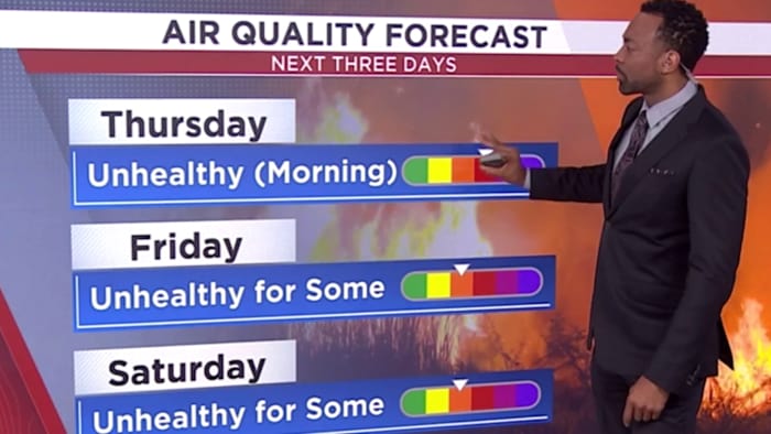 4Warn Weather Alert: Wildfire smoke leading to ‘unhealthy' air quality in Metro Detroit