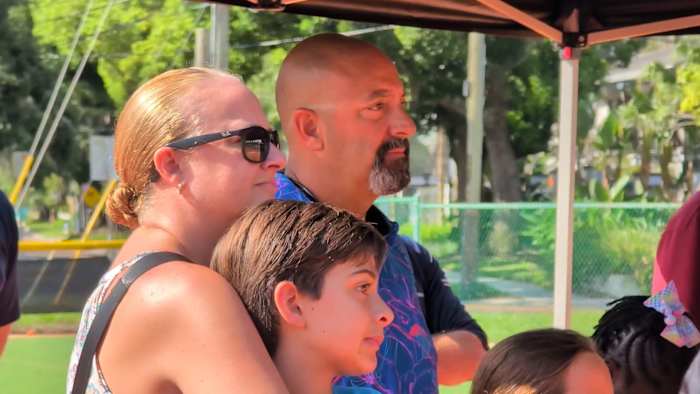 Father reunites with strangers who saved his life after collapsing at Delaney Park softball game