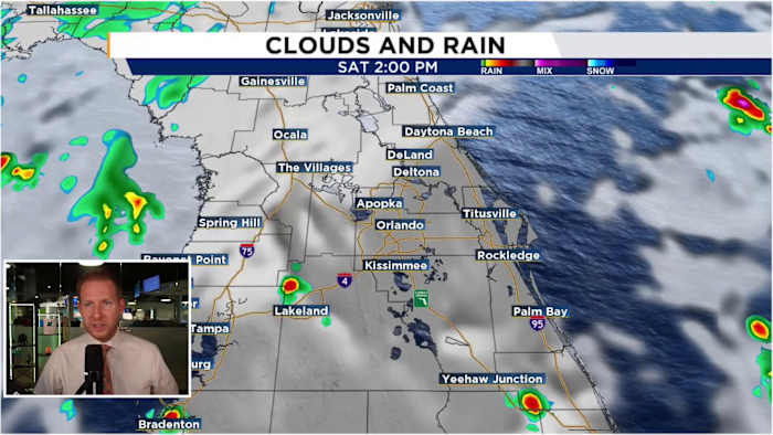 TIMELINE: Strongest storms favor areas west of Orlando area Saturday