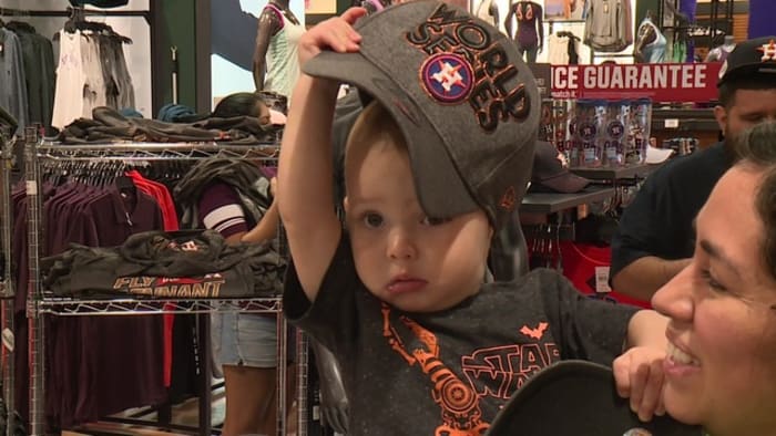 Fans snatching up those American League champions shirts 