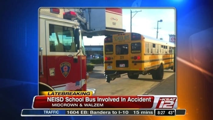 Neisd School Bus Involved In Crash Neisd School Bus Involved In Crash