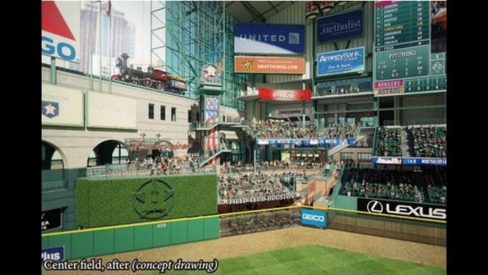 Astros unveil renovations to Minute Maid Park's center field