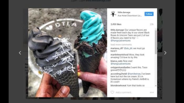 Goth-inspired ice cream is LA shop's answer to Unicorn Frappuccino
