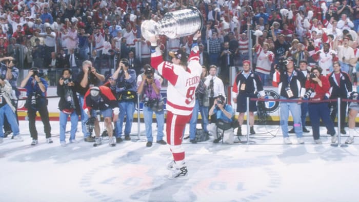 FILE – In this June 7, 1997, file photo, Detroit Red Wings' Tim