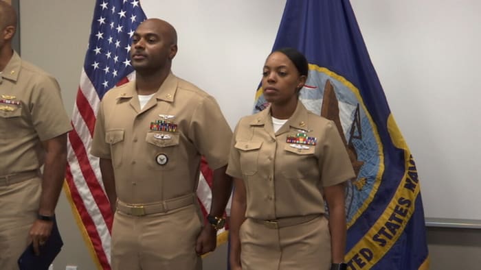 Navy Husband Wife Both Promoted To Senior Chief Petty Officers