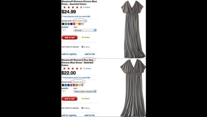 Target gets in Twitter trouble over 'Manatee gray' color for plus-size dress