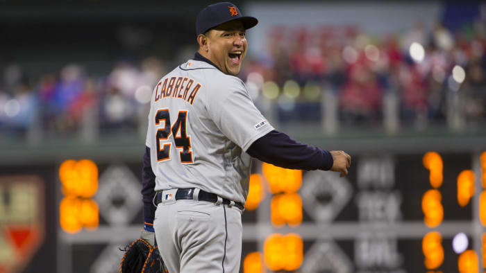 Detroit Tigers first baseman Miguel Cabrera , his wife Rosangel and News  Photo - Getty Images