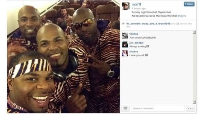 Tigers wear Zubaz on flight out of Boston, plane breaks under