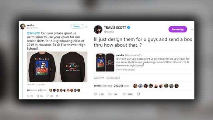 Rapper Travis Scott designs special shirts for Rockets fans - NBC Sports