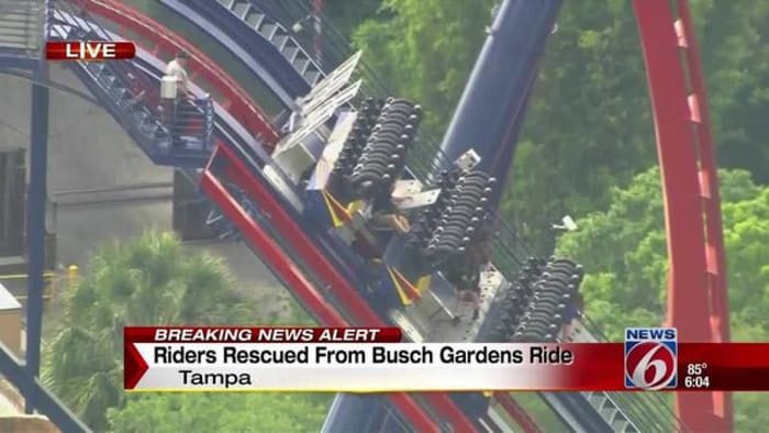 Report: Riders evacuated off Sheikra roller coaster at Busch Gardens