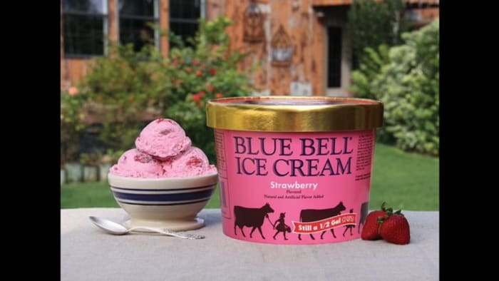 Strawberry  Blue Bell Ice Cream