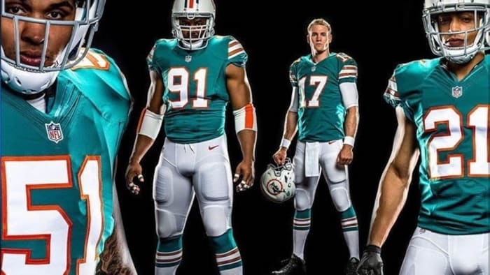 Dolphins' bright orange 'Color Rush' jerseys getting crushed on