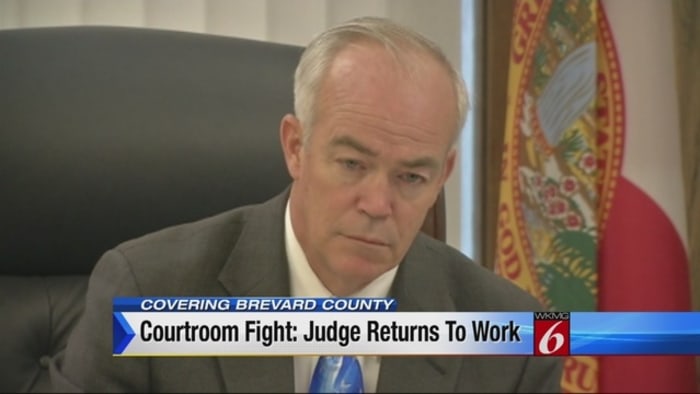 Brevard County judge returns to work after courtroom fight