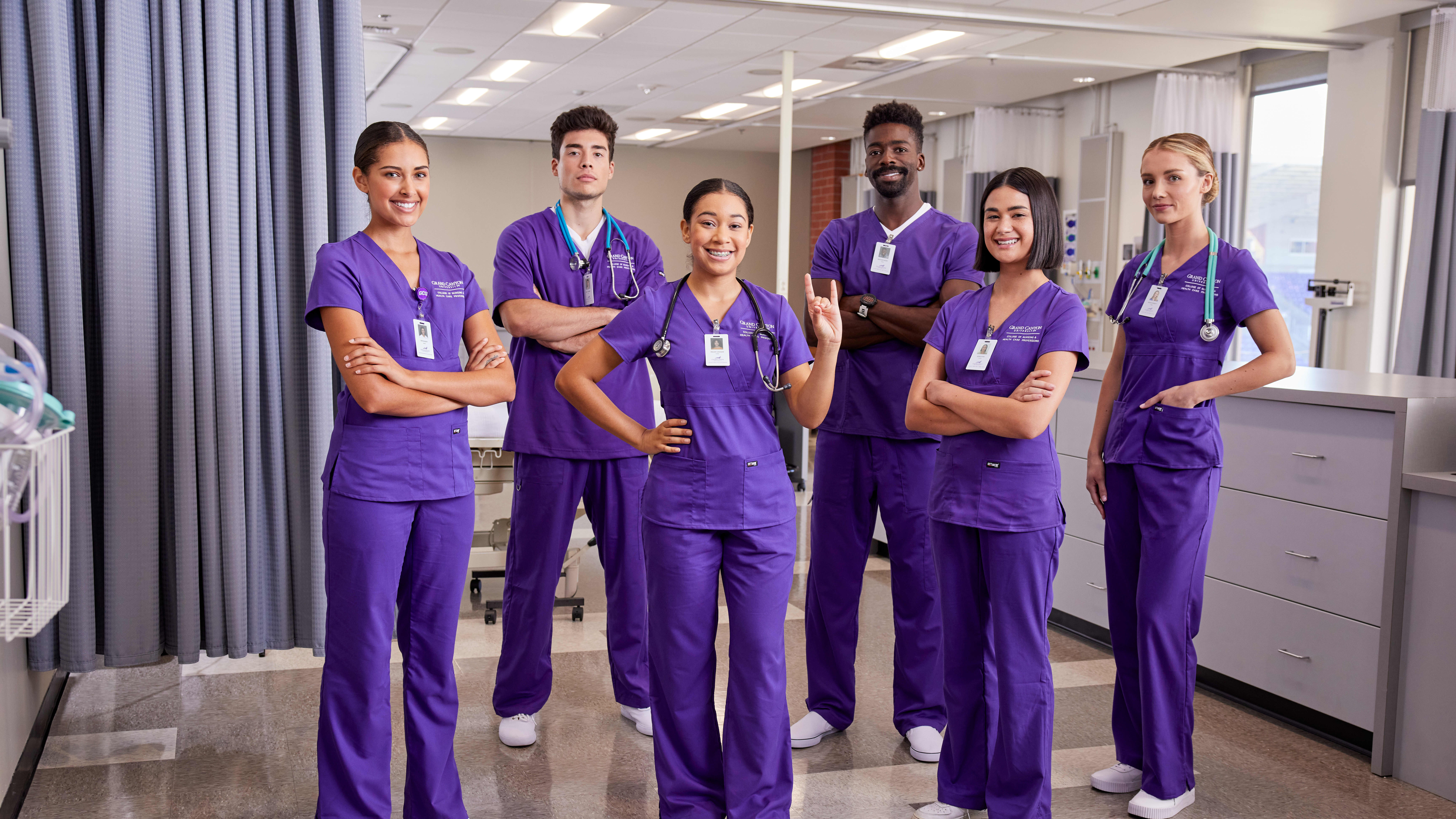 GCU nursing students in the clinic