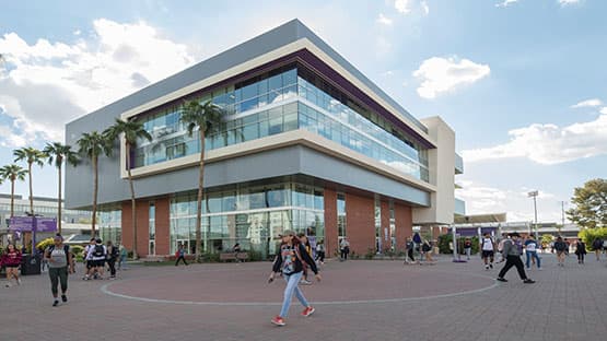 students on campus
