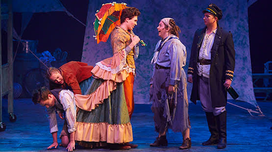 GCU theater students on stage performing