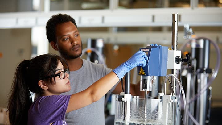 Students at GCU engineering lab