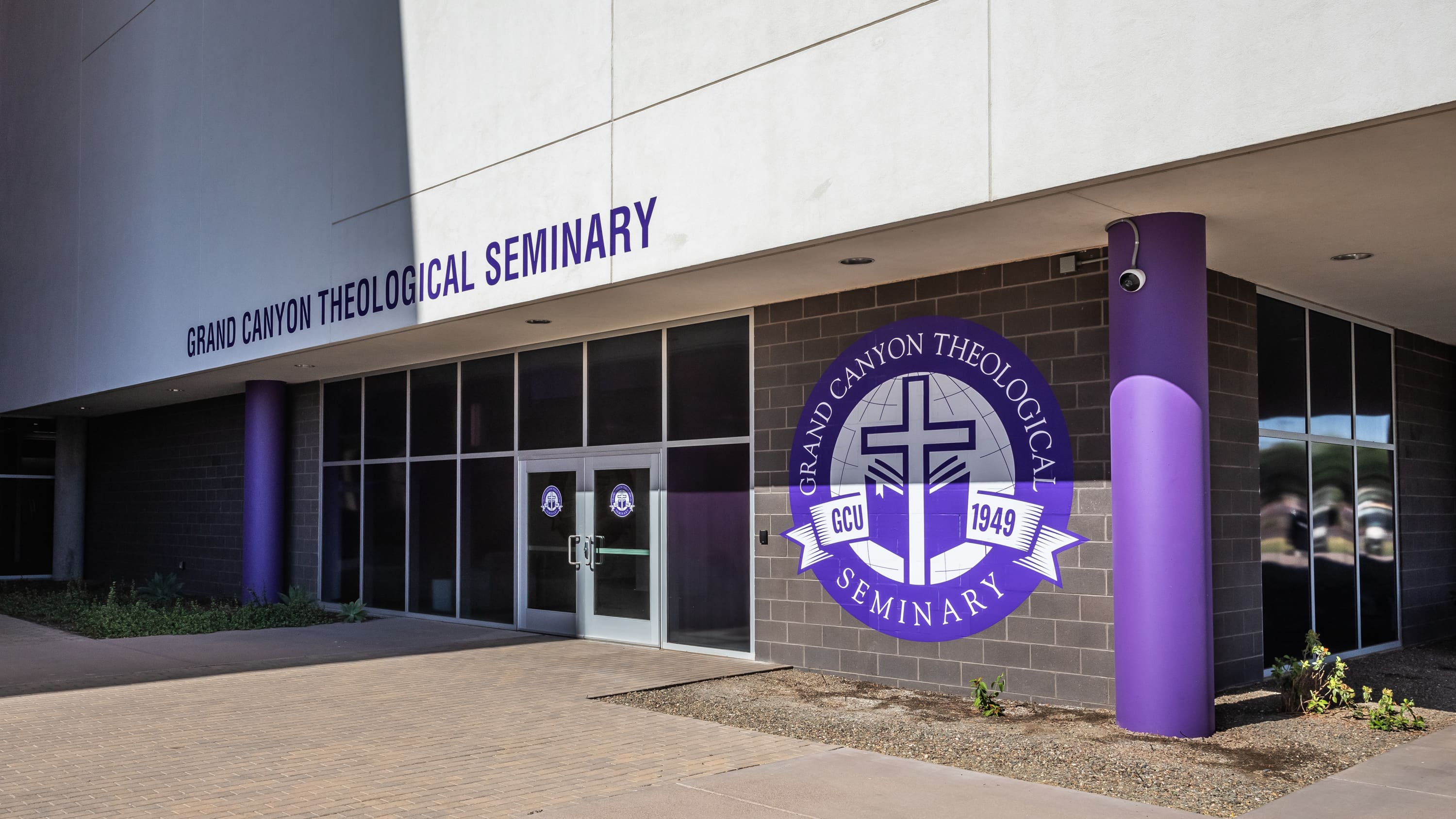 Outside entrance of GCU's College of Theology on campus