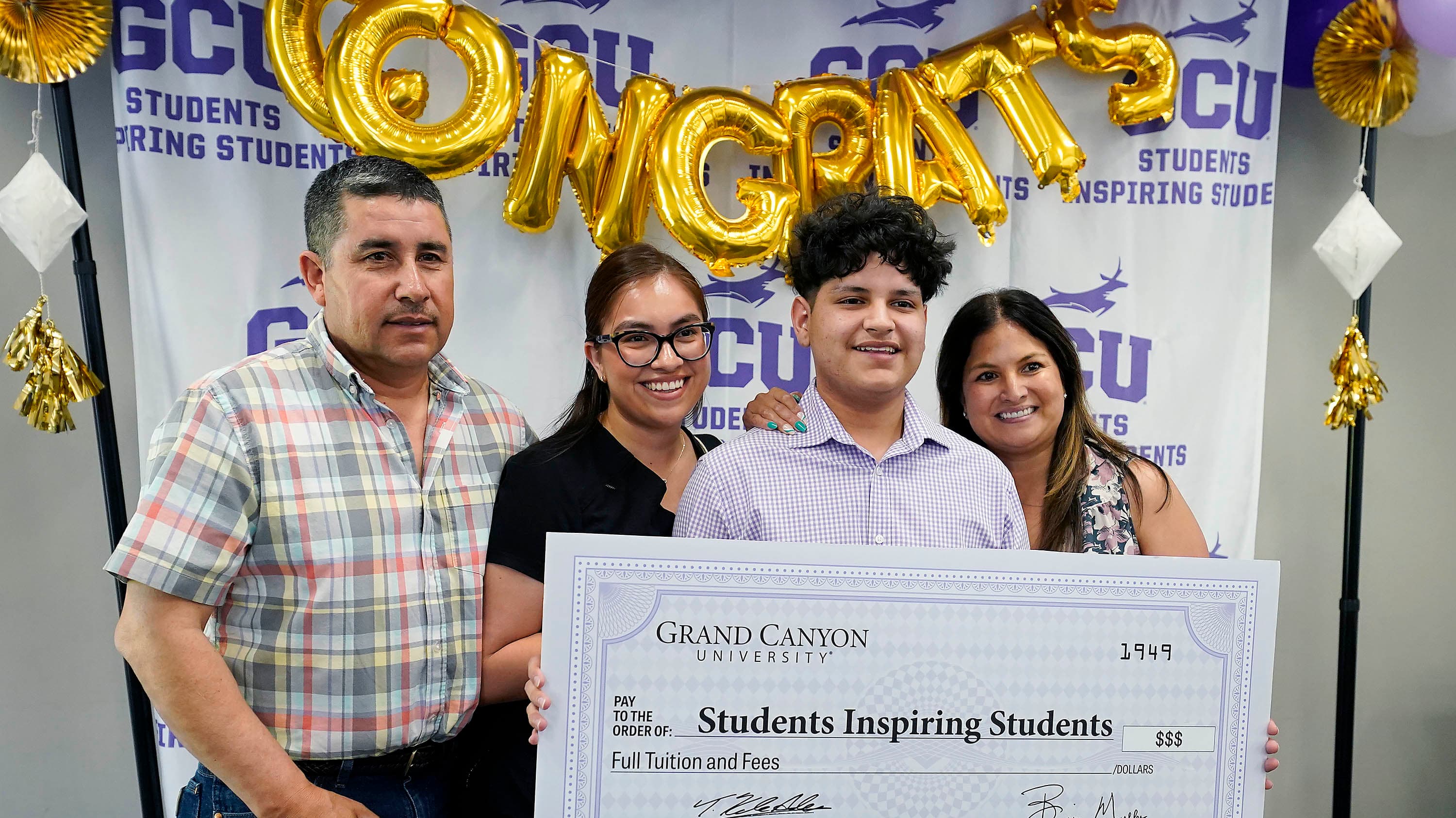 Student winning SIS scholarship