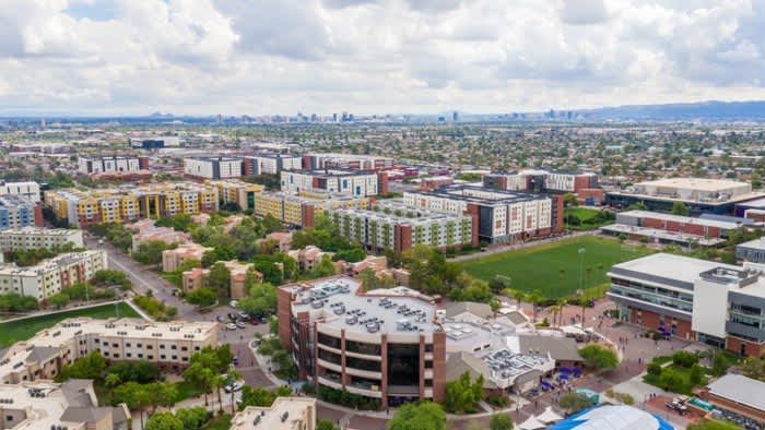 aerial view of GCU's main campus