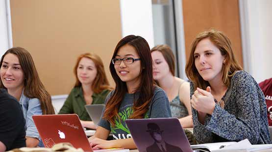 Honors students in classroom
