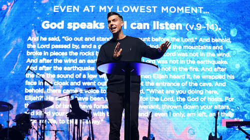 Nick Ely of Christ Church Central Phoenix speaks during Chapel