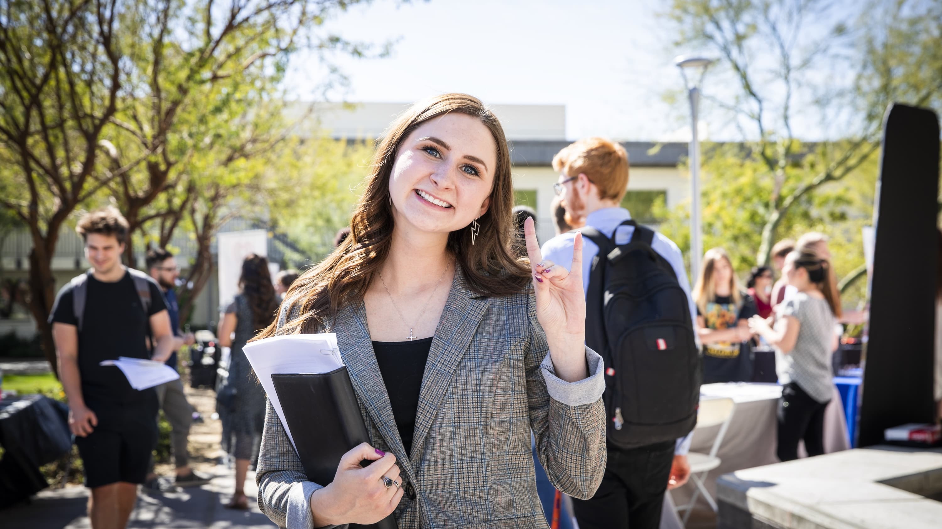 GCU student at hiring fair