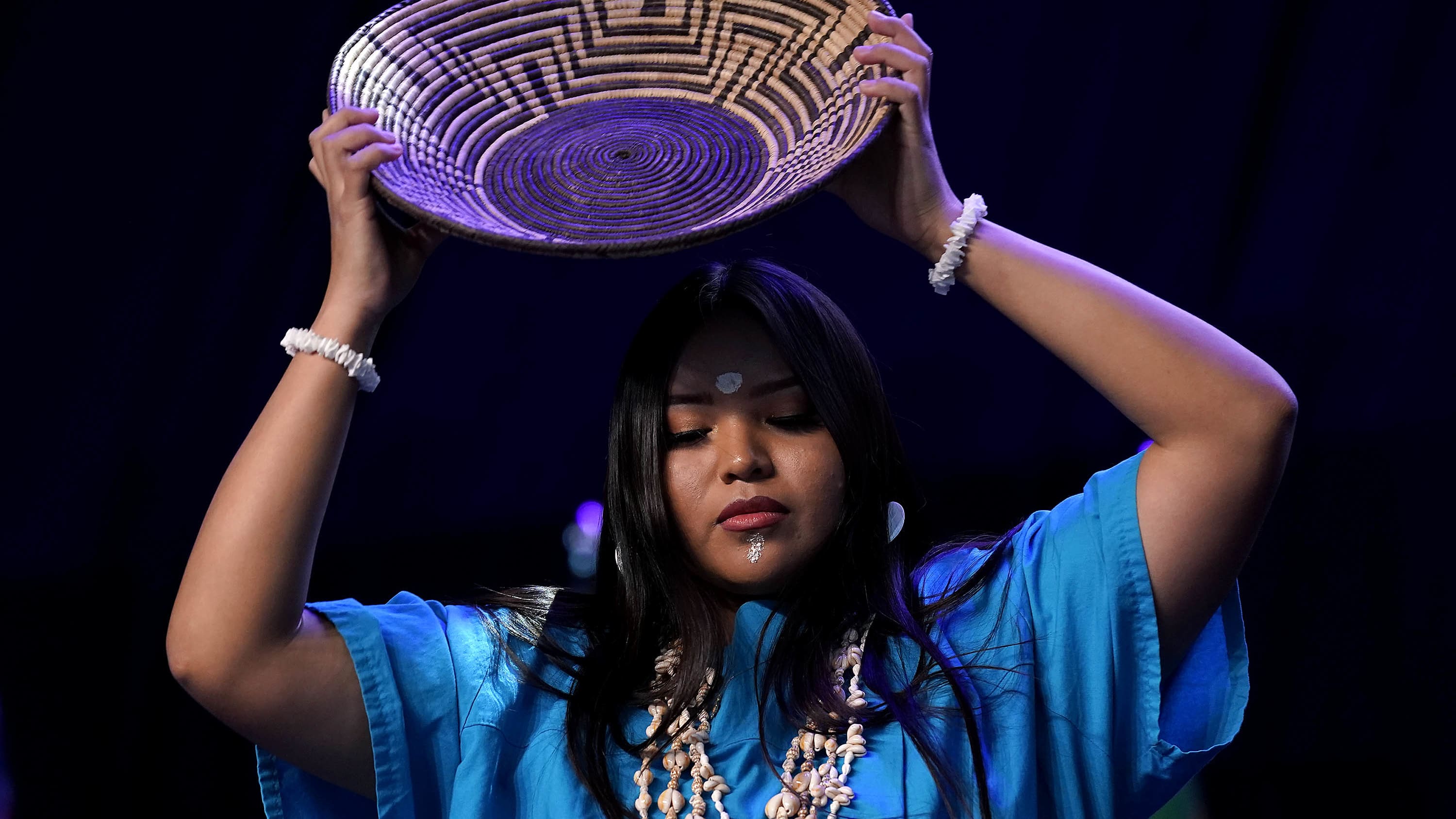 Female Native American student at GCU's Culture Fest event on campus