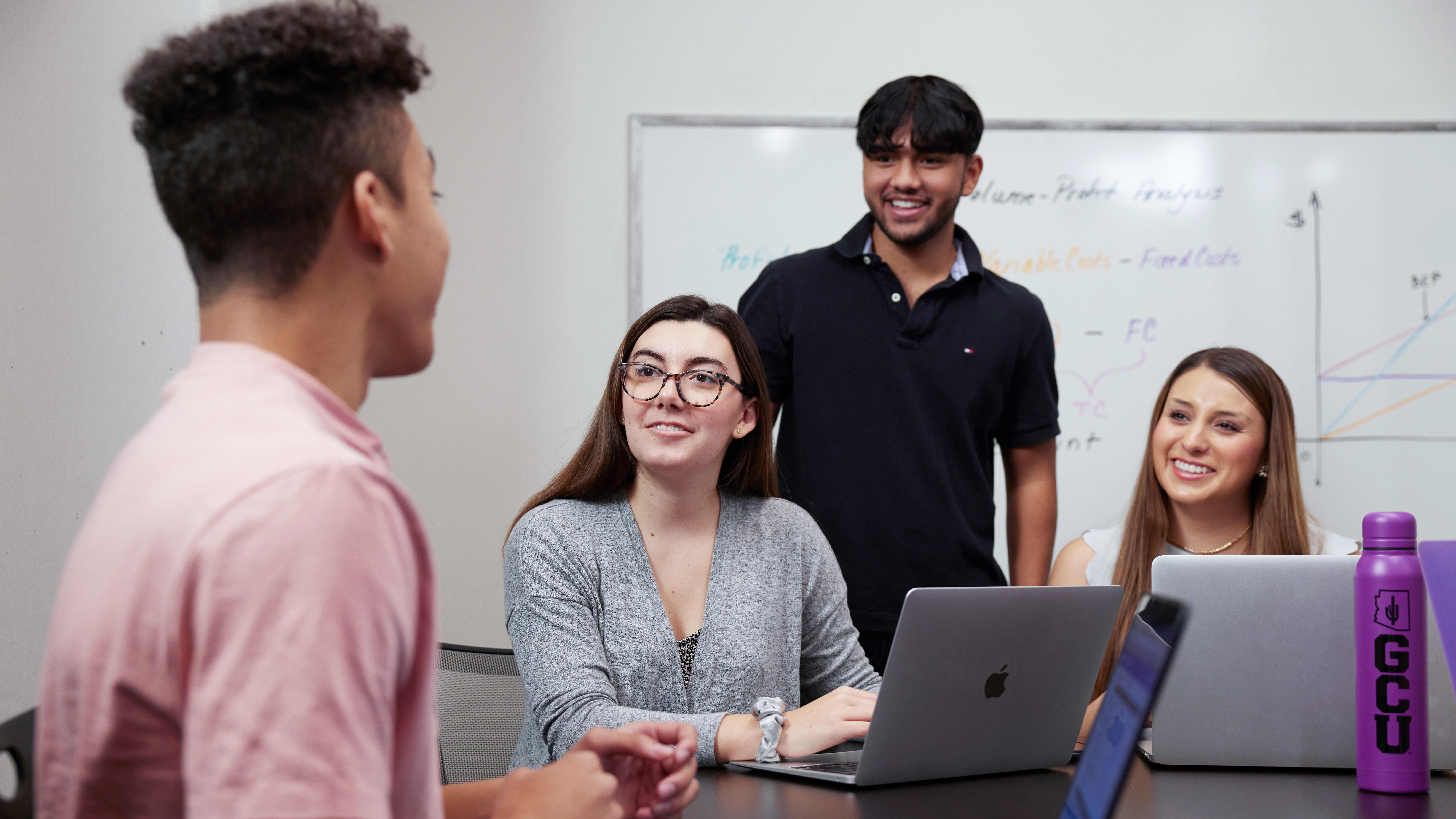 BS in Accounting degree students completing project at GCU