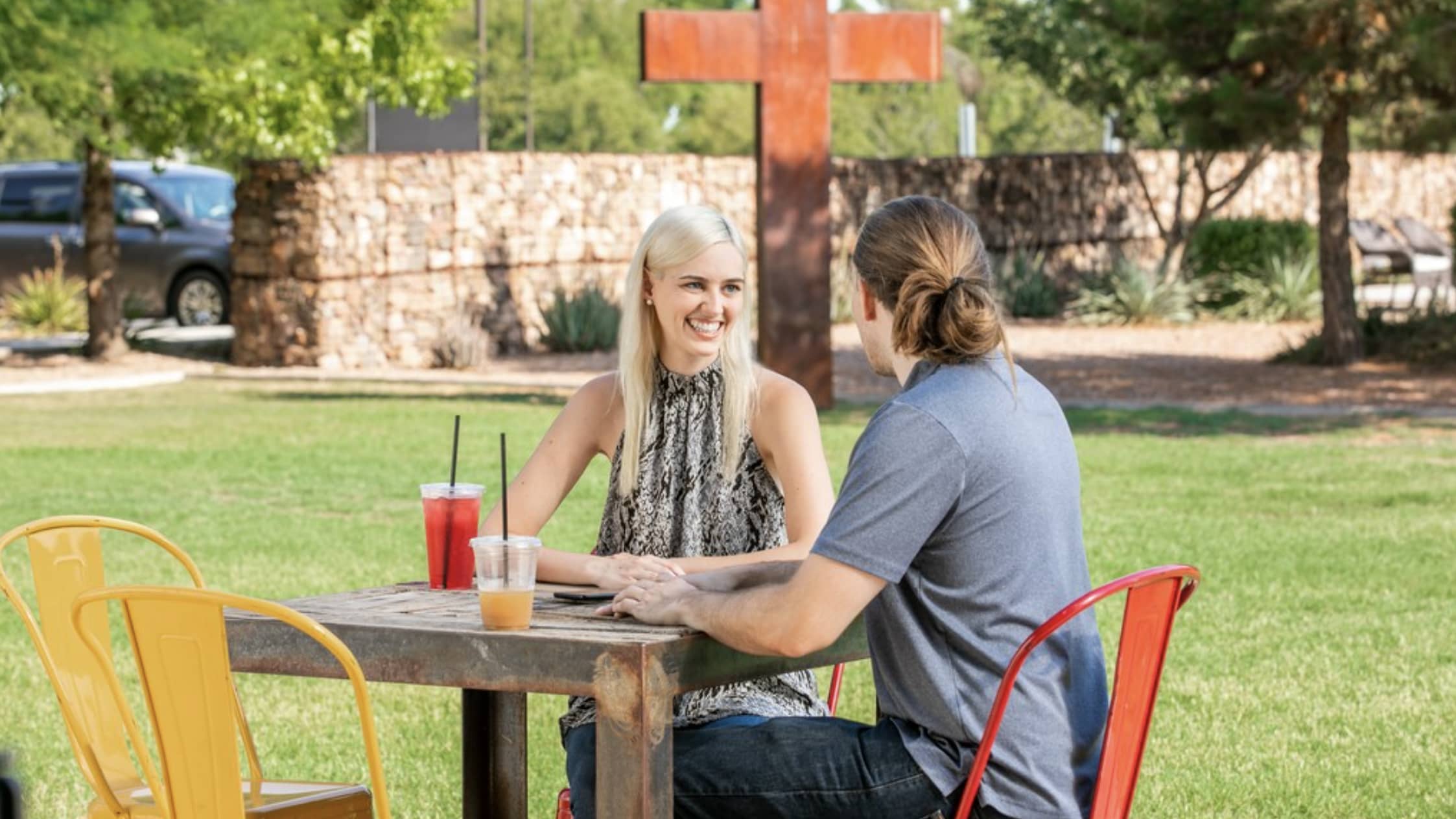 students discussing GCU's Barnabas Pastoral Program