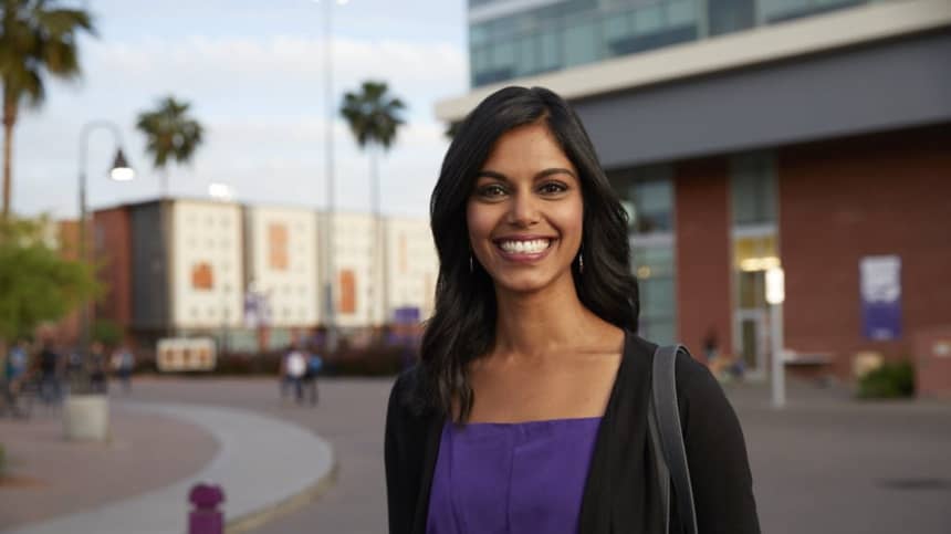 GCU student on campus