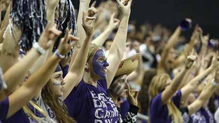 GCU basketball fans at game