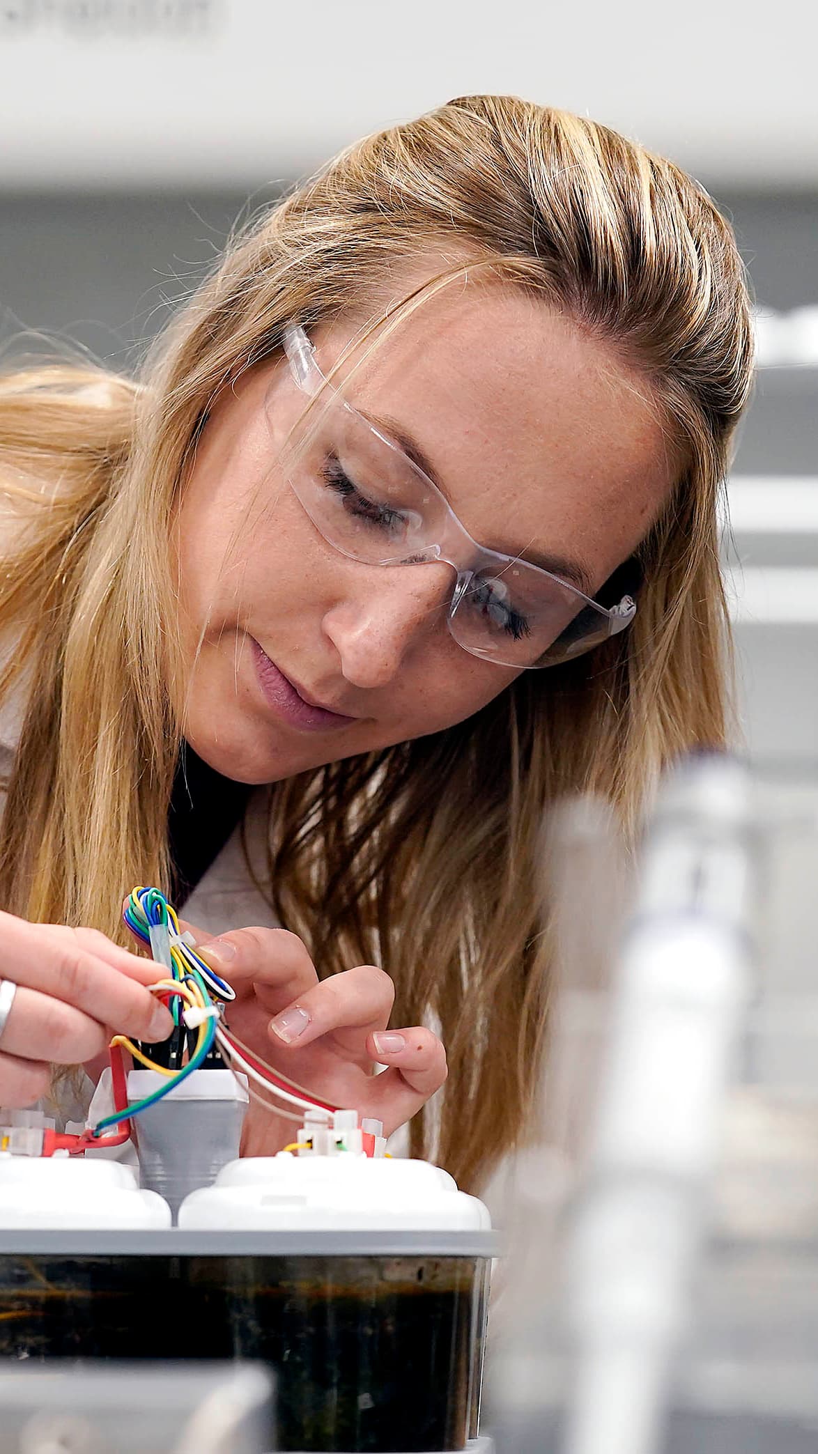 GCU science student in lab