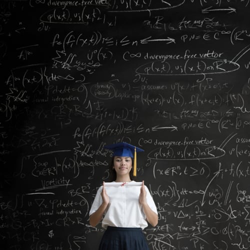 Girl with her science degree