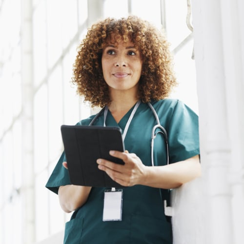  Female healthcare professional - stock photo