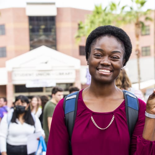 Woman smiling at GCU