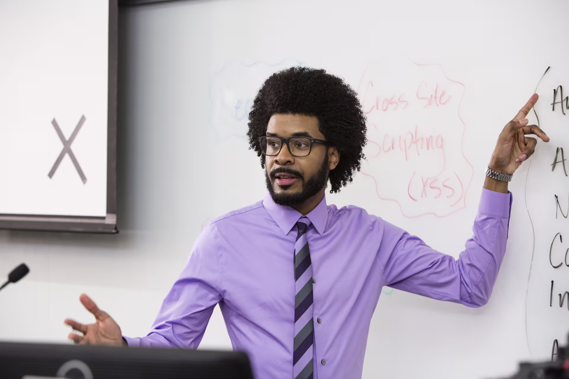 Environmental Science Professor talking to class