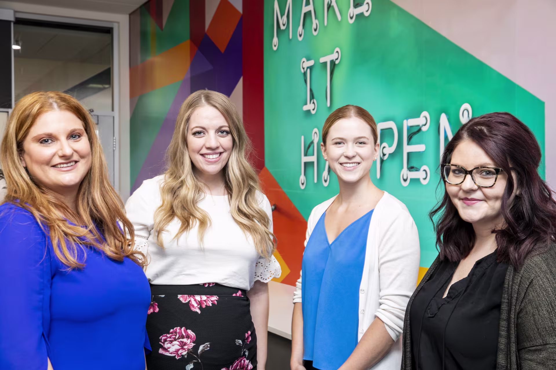 HR management students posing for photo