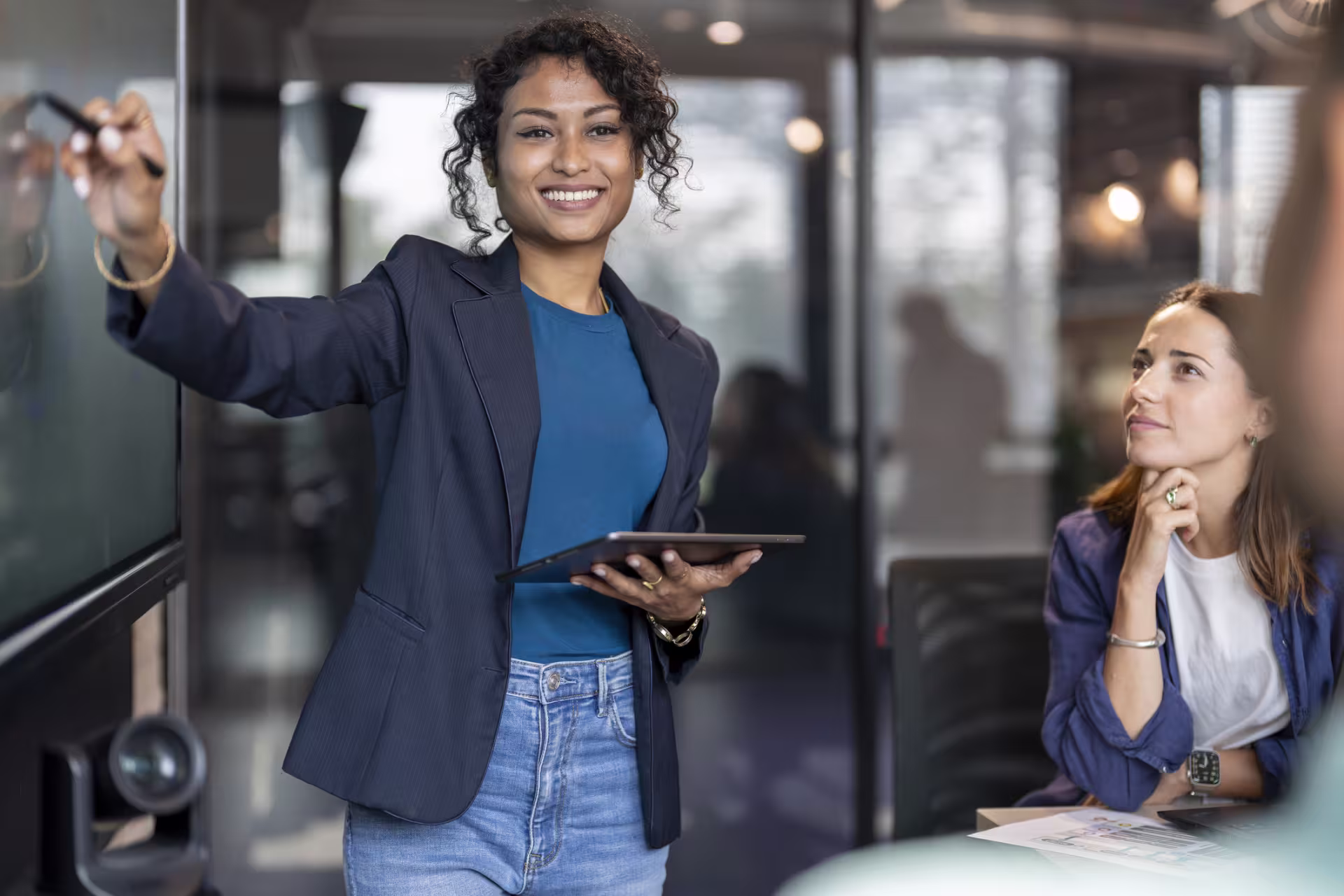 female-business-student-giving-presentation